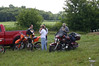 madwrench > Andy "Mr. Biscuit" Kelly schmoozes with the fans.
The Harley was running 3rd overall, but he lost his radio reception and had to quit.